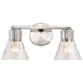 SATCO/NUVO Gianna 2-Light Vanity Brushed Nickel Finish Clear Glass (60-8332)