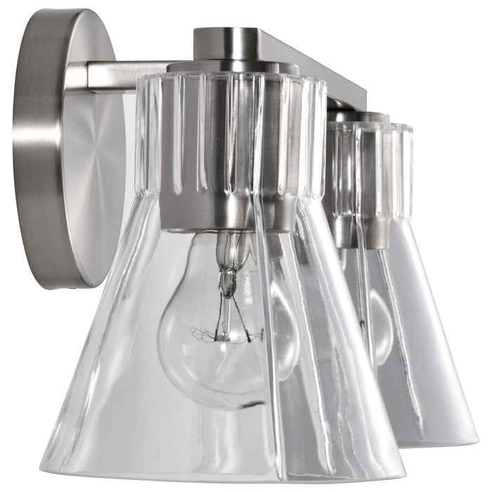 SATCO/NUVO Gianna 2-Light Vanity Brushed Nickel Finish Clear Glass (60-8332)