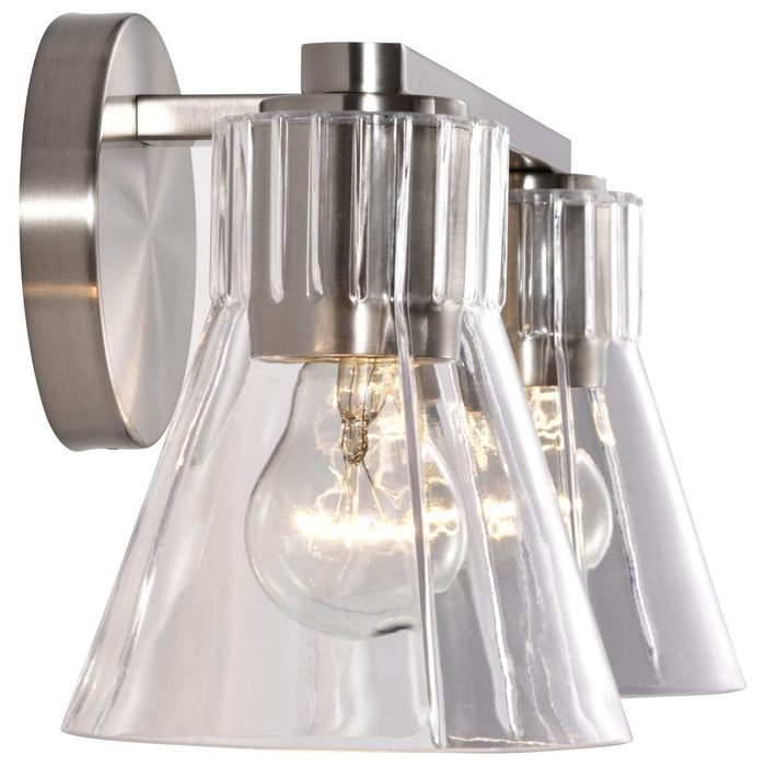 SATCO/NUVO Gianna 2-Light Vanity Brushed Nickel Finish Clear Glass (60-8332)