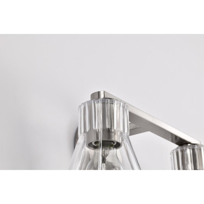 SATCO/NUVO Gianna 2-Light Vanity Brushed Nickel Finish Clear Glass (60-8332)