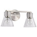 SATCO/NUVO Gianna 2-Light Vanity Brushed Nickel Finish Clear Glass (60-8332)