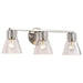 SATCO/NUVO Gianna 3-Light Vanity Brushed Nickel Finish Clear Glass (60-8333)