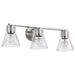 SATCO/NUVO Gianna 3-Light Vanity Brushed Nickel Finish Clear Glass (60-8333)
