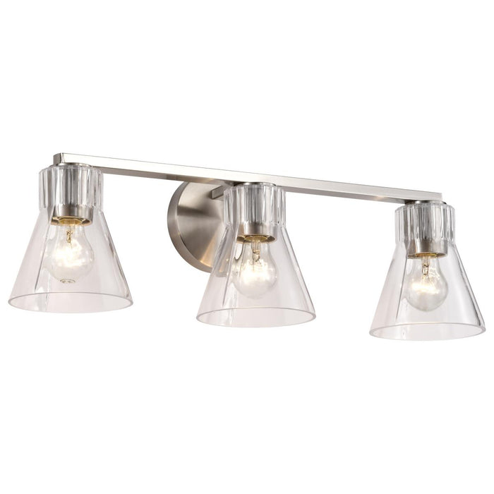 SATCO/NUVO Gianna 3-Light Vanity Brushed Nickel Finish Clear Glass (60-8333)