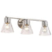 SATCO/NUVO Gianna 3-Light Vanity Brushed Nickel Finish Clear Glass (60-8333)