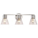 SATCO/NUVO Gianna 3-Light Vanity Brushed Nickel Finish Clear Glass (60-8333)