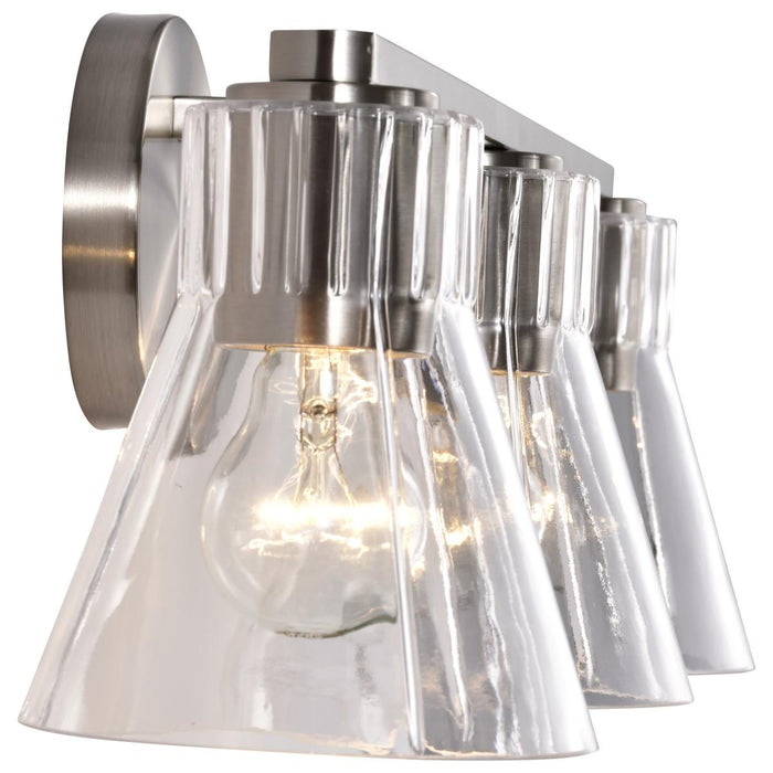 SATCO/NUVO Gianna 3-Light Vanity Brushed Nickel Finish Clear Glass (60-8333)