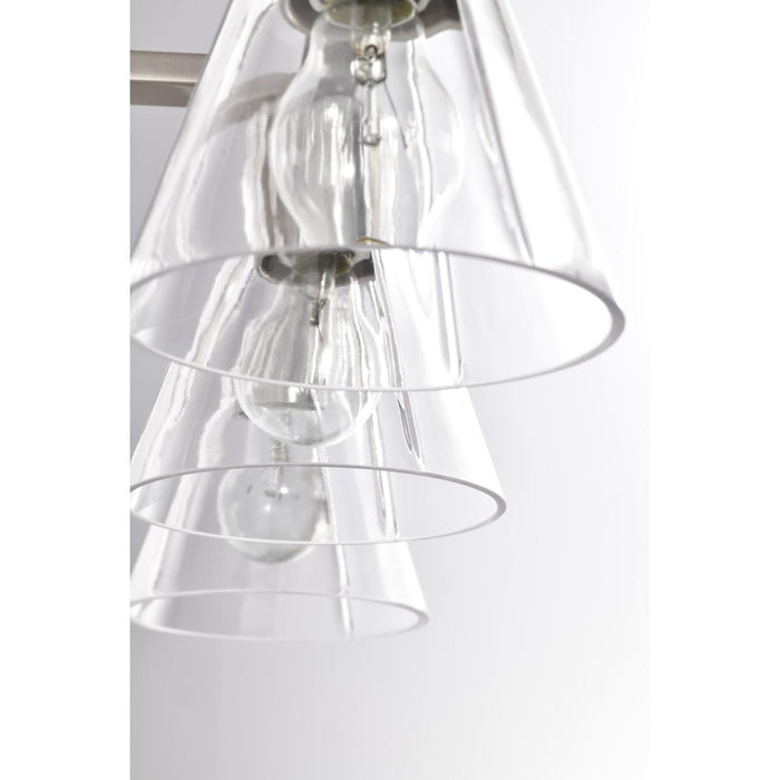 SATCO/NUVO Gianna 3-Light Vanity Brushed Nickel Finish Clear Glass (60-8333)