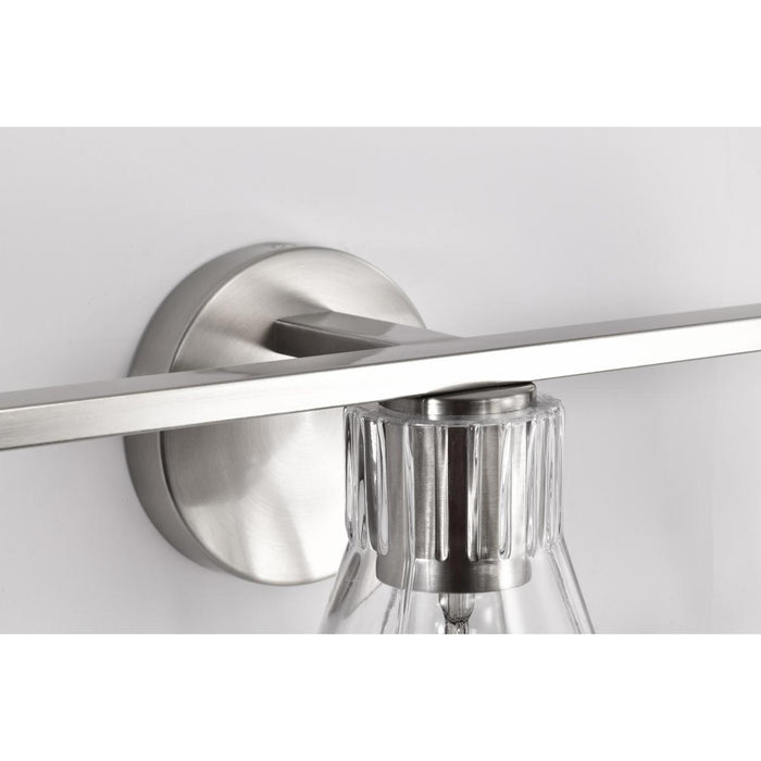 SATCO/NUVO Gianna 3-Light Vanity Brushed Nickel Finish Clear Glass (60-8333)