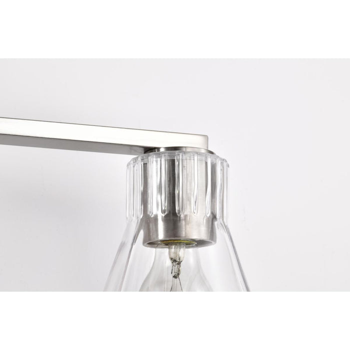 SATCO/NUVO Gianna 3-Light Vanity Brushed Nickel Finish Clear Glass (60-8333)