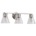 SATCO/NUVO Gianna 3-Light Vanity Brushed Nickel Finish Clear Glass (60-8333)