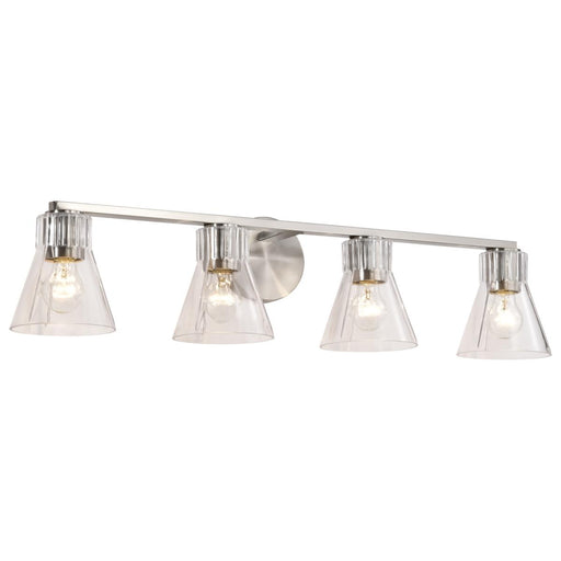 SATCO/NUVO Gianna 4-Light Vanity Brushed Nickel Finish Clear Glass (60-8334)