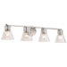 SATCO/NUVO Gianna 4-Light Vanity Brushed Nickel Finish Clear Glass (60-8334)