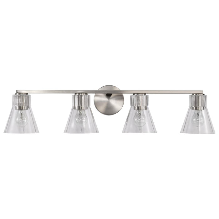 SATCO/NUVO Gianna 4-Light Vanity Brushed Nickel Finish Clear Glass (60-8334)