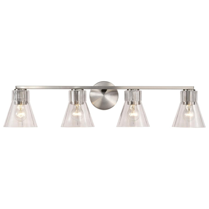 SATCO/NUVO Gianna 4-Light Vanity Brushed Nickel Finish Clear Glass (60-8334)