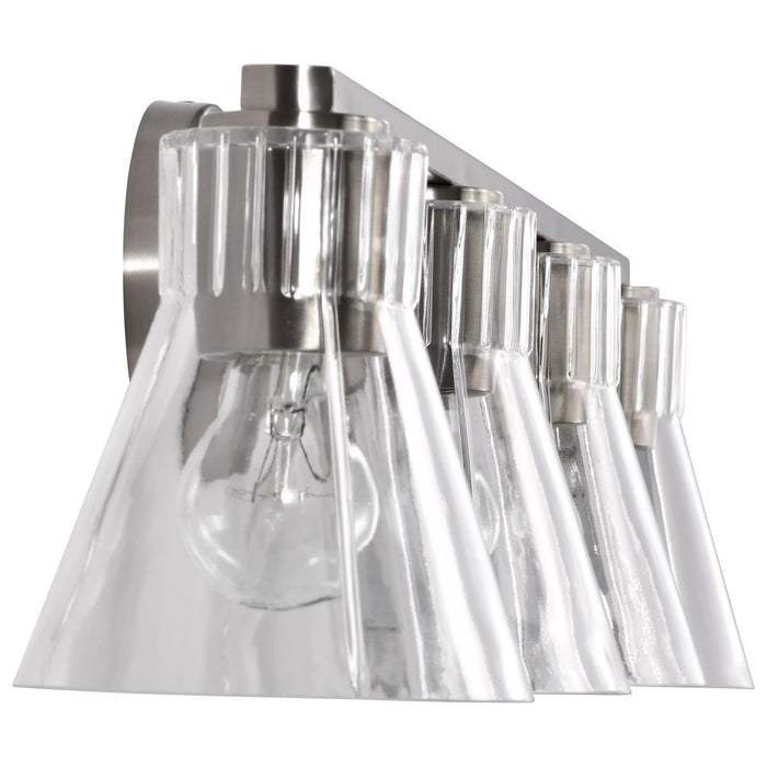 SATCO/NUVO Gianna 4-Light Vanity Brushed Nickel Finish Clear Glass (60-8334)
