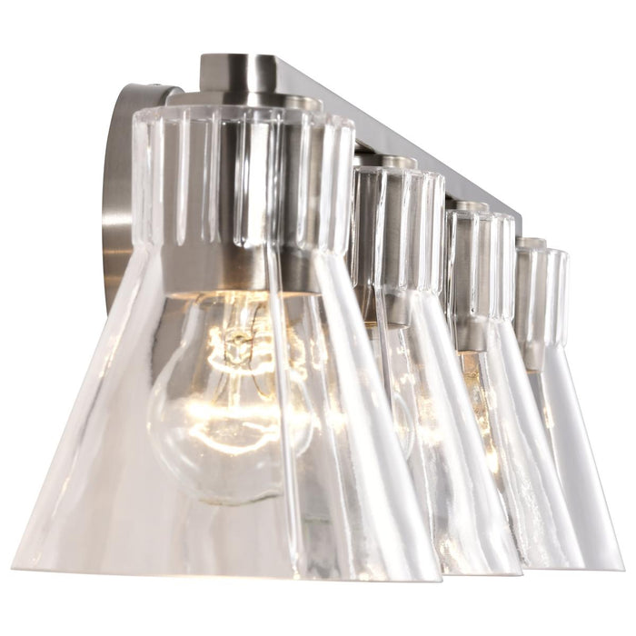 SATCO/NUVO Gianna 4-Light Vanity Brushed Nickel Finish Clear Glass (60-8334)