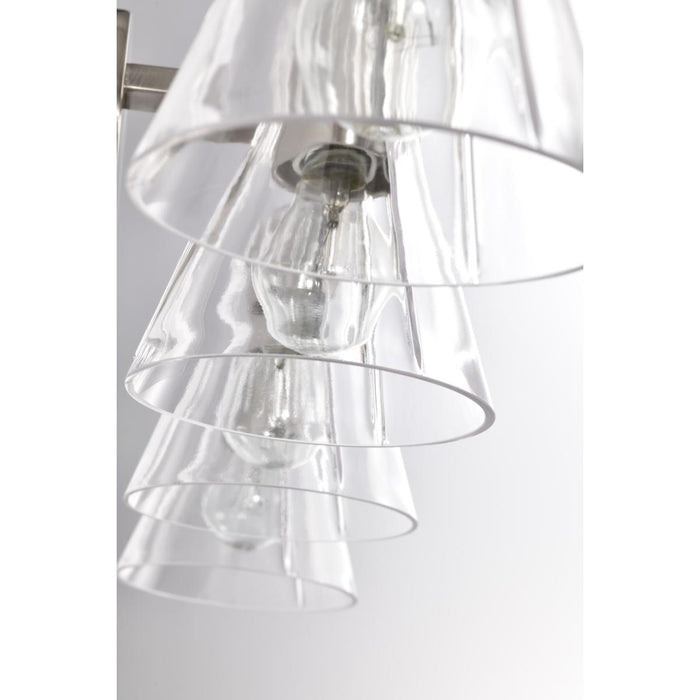 SATCO/NUVO Gianna 4-Light Vanity Brushed Nickel Finish Clear Glass (60-8334)