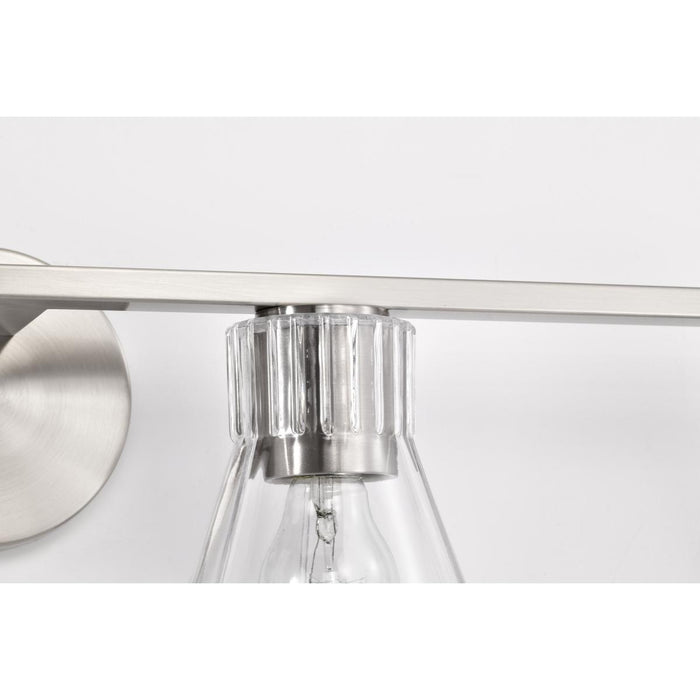 SATCO/NUVO Gianna 4-Light Vanity Brushed Nickel Finish Clear Glass (60-8334)