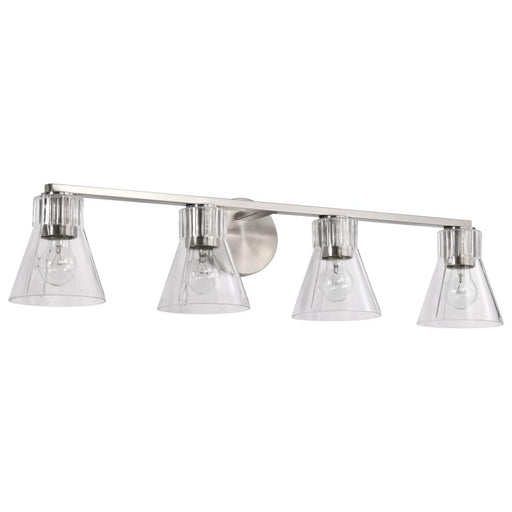 SATCO/NUVO Gianna 4-Light Vanity Brushed Nickel Finish Clear Glass (60-8334)