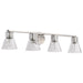 SATCO/NUVO Gianna 4-Light Vanity Brushed Nickel Finish Clear Glass (60-8334)