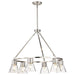 SATCO/NUVO Gianna 6-Light Chandelier Brushed Nickel Finish Clear Glass (60-8335)