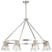 SATCO/NUVO Gianna 8-Light Chandelier Brushed Nickel Finish Clear Glass (60-8336)