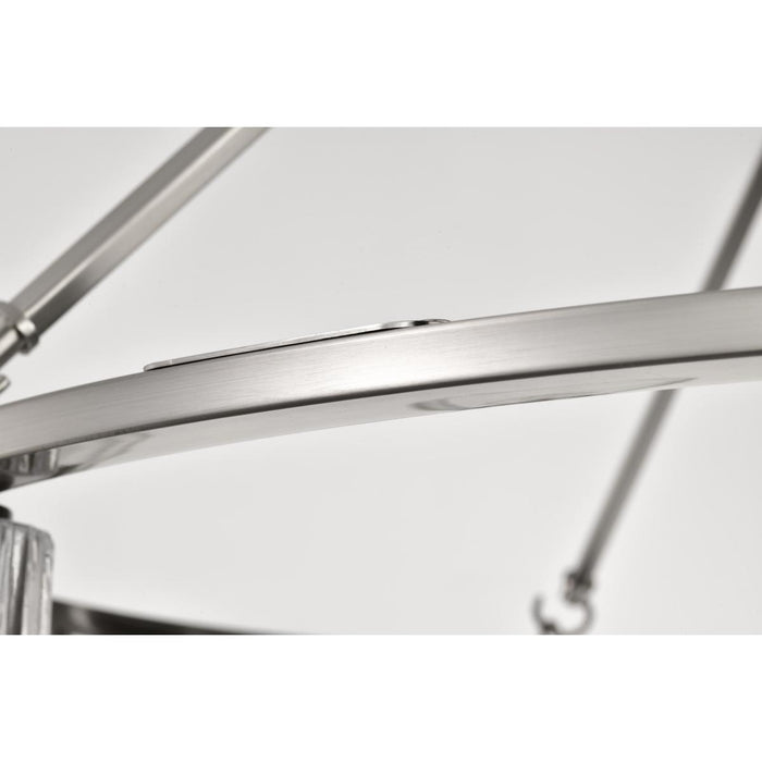 SATCO/NUVO Gianna 8-Light Chandelier Brushed Nickel Finish Clear Glass (60-8336)