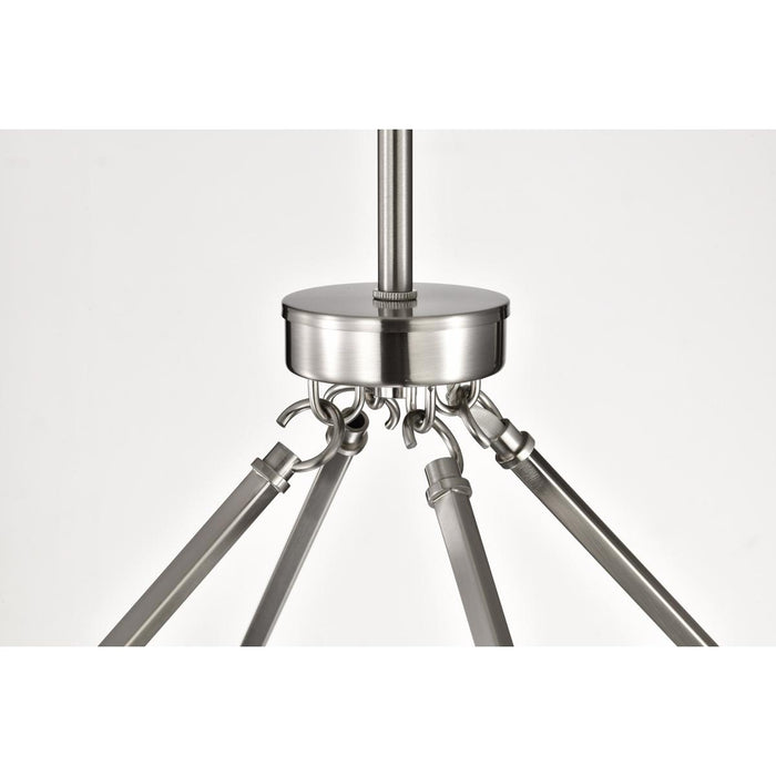 SATCO/NUVO Gianna 8-Light Chandelier Brushed Nickel Finish Clear Glass (60-8336)