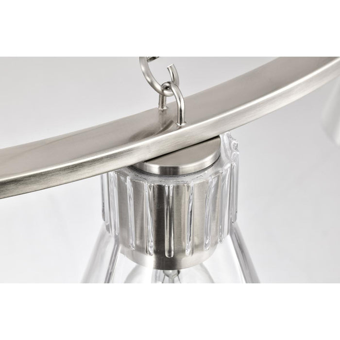 SATCO/NUVO Gianna 8-Light Chandelier Brushed Nickel Finish Clear Glass (60-8336)