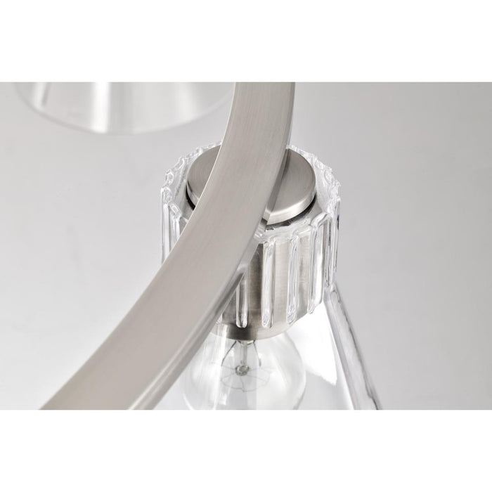 SATCO/NUVO Gianna 8-Light Chandelier Brushed Nickel Finish Clear Glass (60-8336)