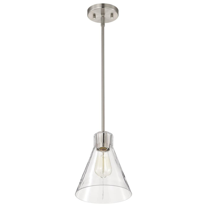 SATCO/NUVO Gianna Mini Pendant Brushed Nickel Finish Clear Glass (60-8337)