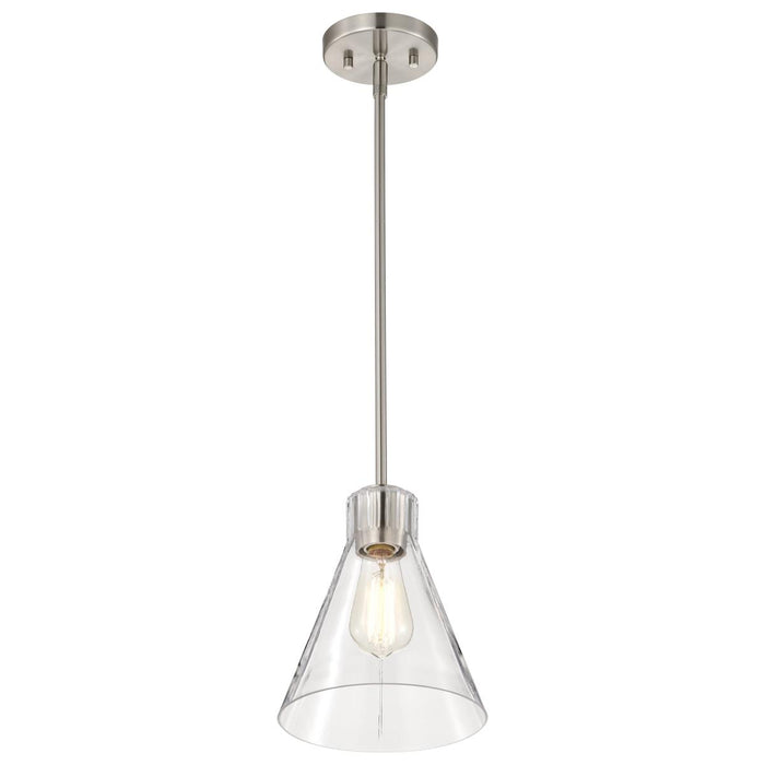 SATCO/NUVO Gianna Mini Pendant Brushed Nickel Finish Clear Glass (60-8337)