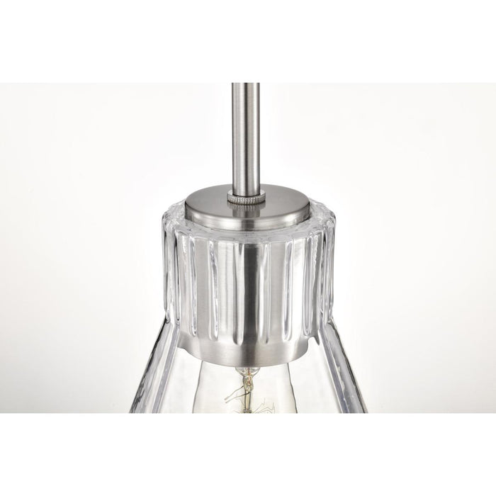 SATCO/NUVO Gianna Mini Pendant Brushed Nickel Finish Clear Glass (60-8337)