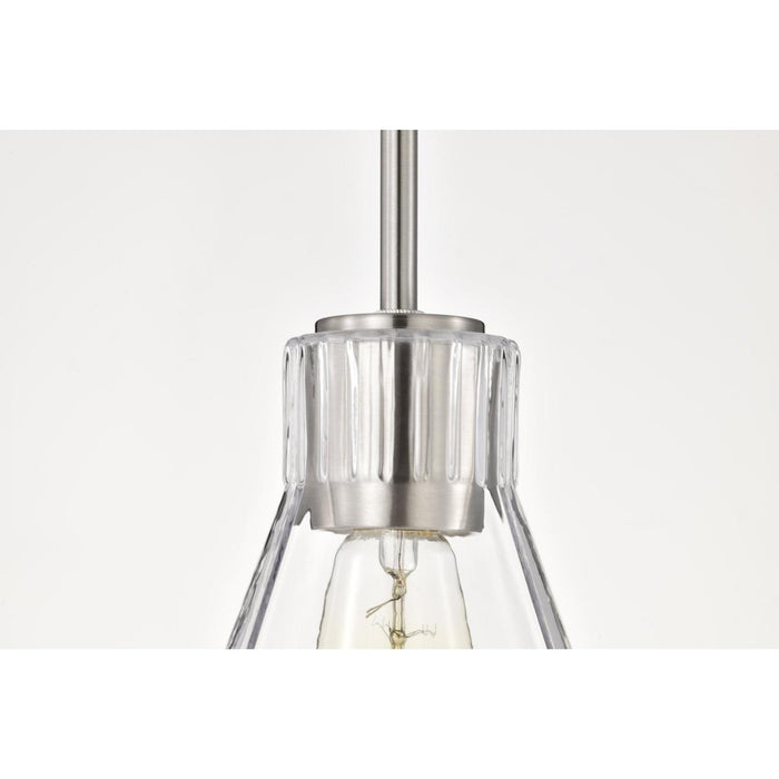 SATCO/NUVO Gianna Mini Pendant Brushed Nickel Finish Clear Glass (60-8337)