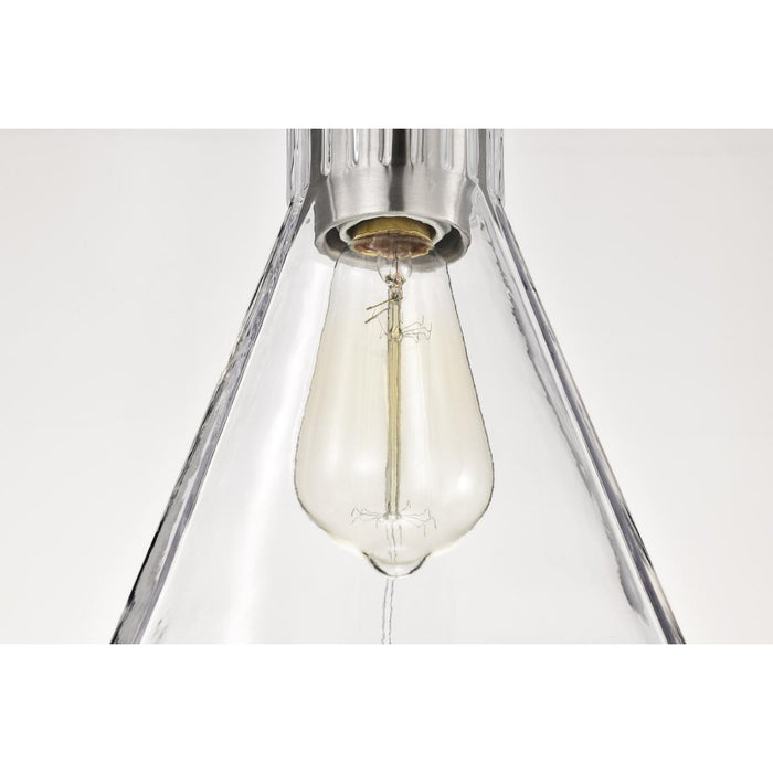 SATCO/NUVO Gianna Mini Pendant Brushed Nickel Finish Clear Glass (60-8337)