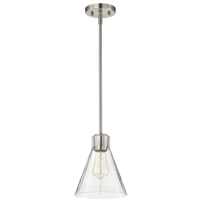 SATCO/NUVO Gianna Mini Pendant Brushed Nickel Finish Clear Glass (60-8337)