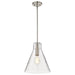 SATCO/NUVO Gianna 1-Light Medium Pendant Brushed Nickel Finish Clear Glass (60-8338)