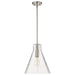 SATCO/NUVO Gianna 1-Light Medium Pendant Brushed Nickel Finish Clear Glass (60-8338)