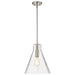 SATCO/NUVO Gianna 1-Light Medium Pendant Brushed Nickel Finish Clear Glass (60-8338)