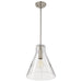 SATCO/NUVO Gianna 1-Light Medium Pendant Brushed Nickel Finish Clear Glass (60-8338)