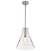 SATCO/NUVO Gianna 1-Light Medium Pendant Brushed Nickel Finish Clear Glass (60-8338)