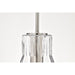 SATCO/NUVO Gianna 1-Light Medium Pendant Brushed Nickel Finish Clear Glass (60-8338)