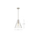 SATCO/NUVO Gianna 1-Light Medium Pendant Brushed Nickel Finish Clear Glass (60-8338)