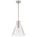 SATCO/NUVO Gianna 1-Light Medium Pendant Brushed Nickel Finish Clear Glass (60-8338)