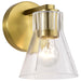 SATCO/NUVO Gianna 1-Light Vanity Vintage Brass Finish Clear Glass (60-8341)