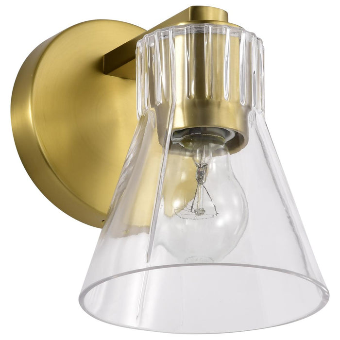 SATCO/NUVO Gianna 1-Light Vanity Vintage Brass Finish Clear Glass (60-8341)