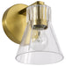 SATCO/NUVO Gianna 1-Light Vanity Vintage Brass Finish Clear Glass (60-8341)
