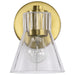 SATCO/NUVO Gianna 1-Light Vanity Vintage Brass Finish Clear Glass (60-8341)
