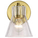 SATCO/NUVO Gianna 1-Light Vanity Vintage Brass Finish Clear Glass (60-8341)